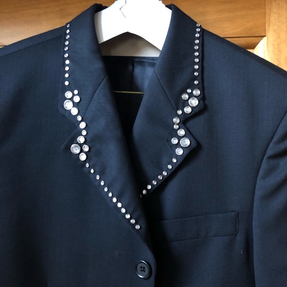 Boulevard Club Embellished Black Blazer - Size 36R - Picture 3 of 8